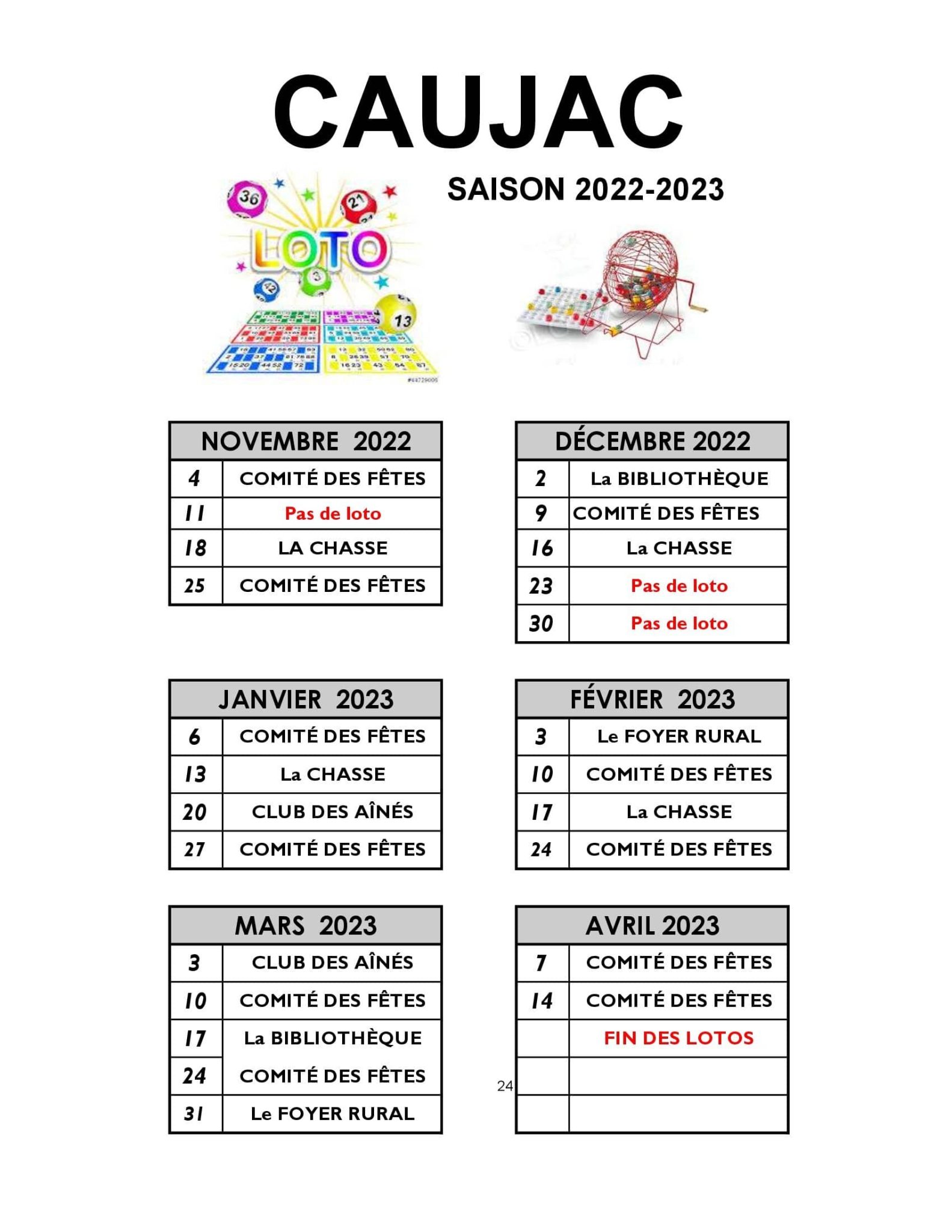 SAISON DES LOTOS 2022/2023